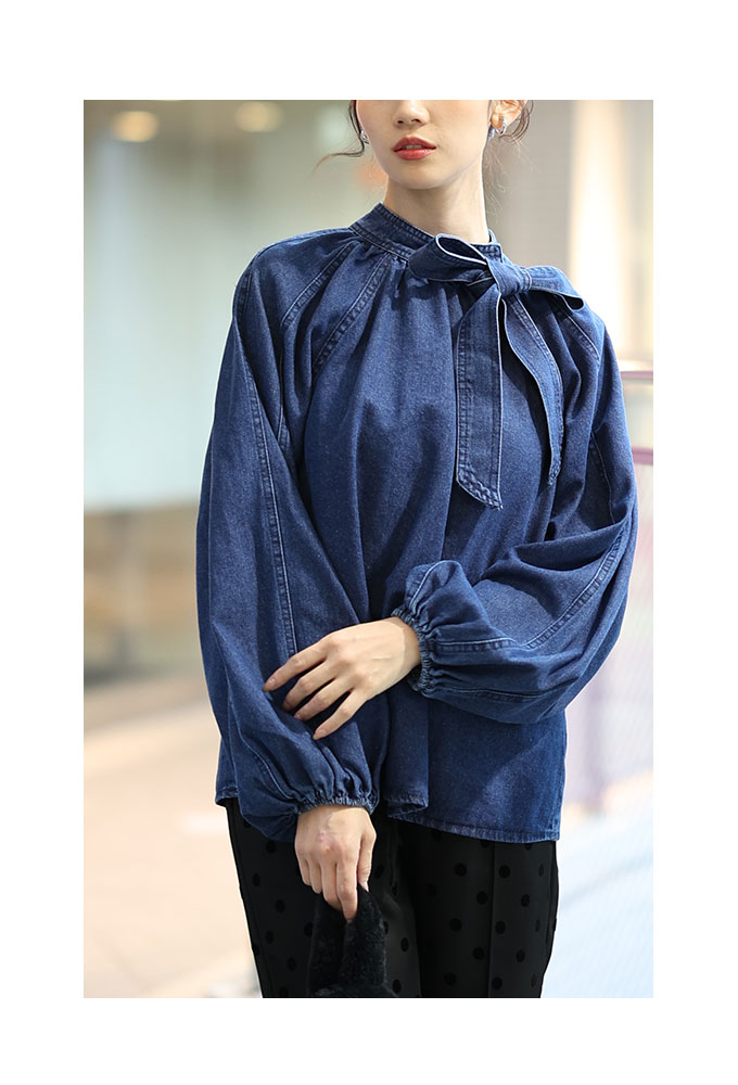 Sawa a la mode レディース トップス ブラウス シャツ ブルー 青 Sawa a la mode レディース トップス ブラウス シャツ ブルー 青