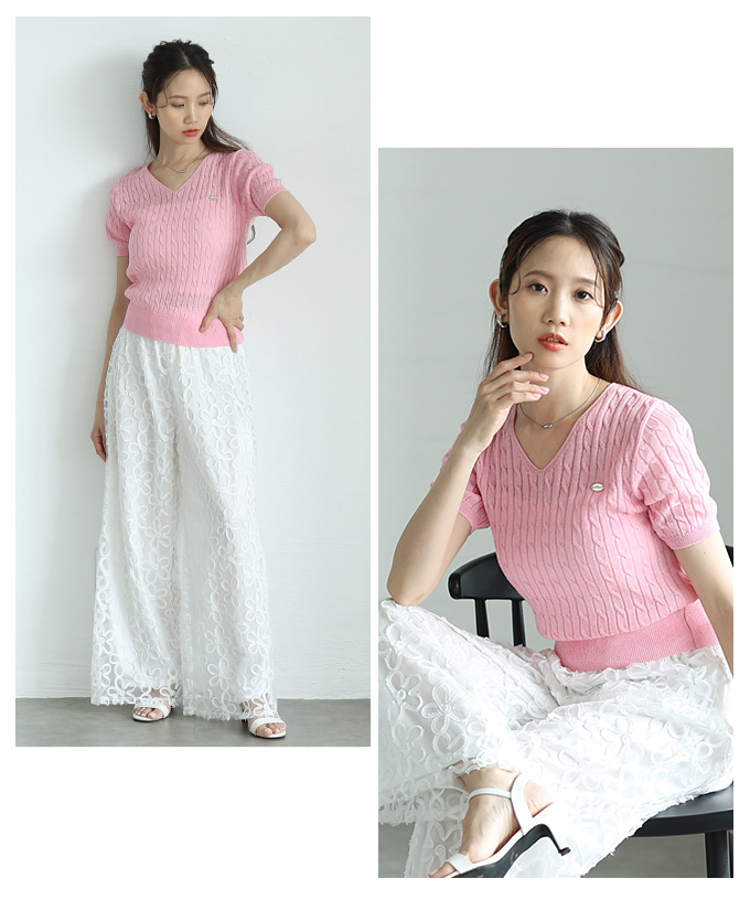 Sawa a la mode レディース トップス ニット ベージュ ブルー