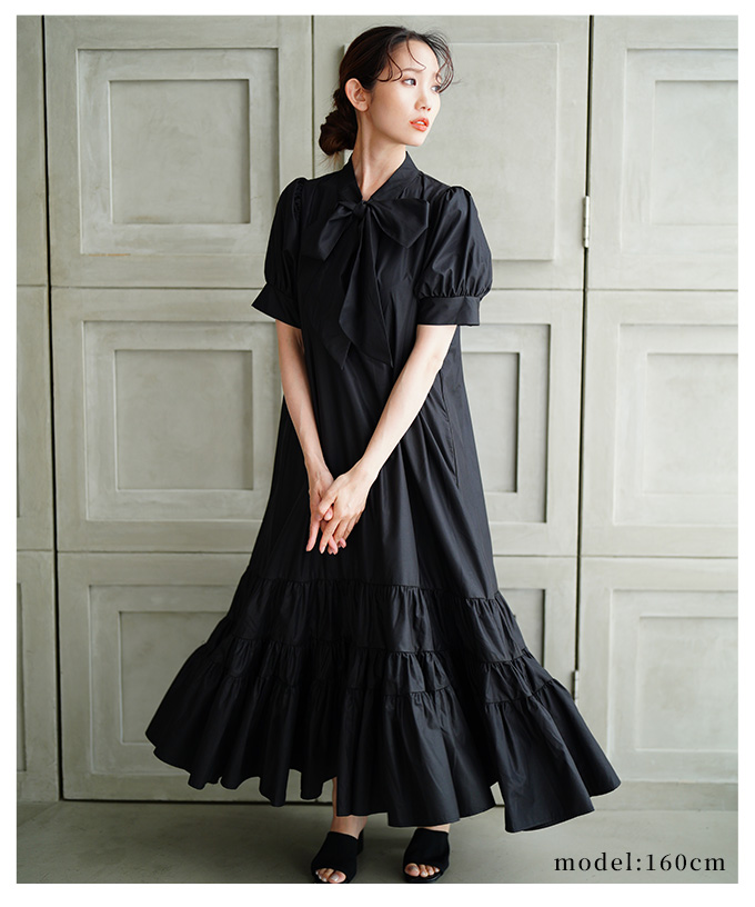 DRAWER プリント ギャザー ドレス ワンピース 美品 Drawer ドゥロワー  