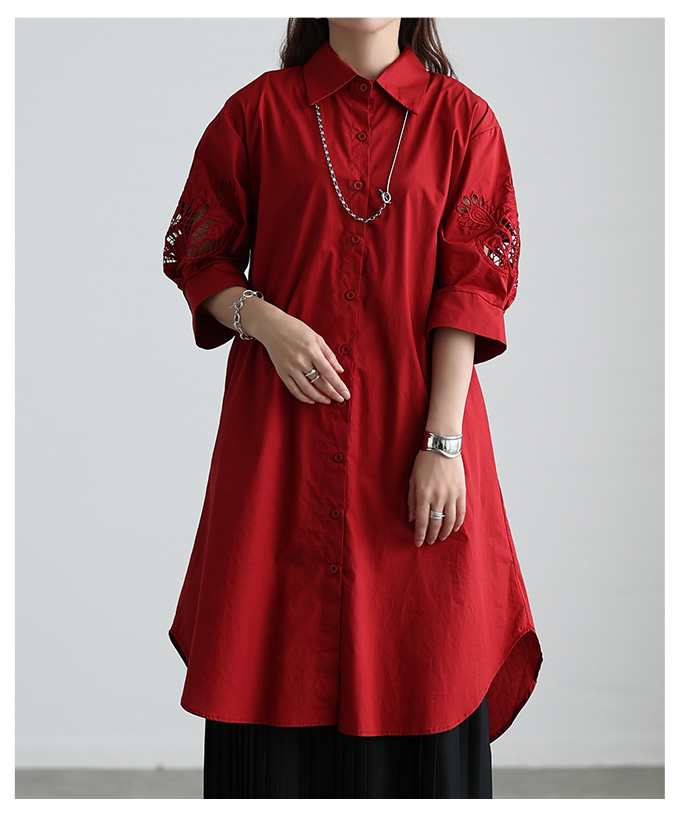 HOUSE OF LOTUS ラップチュニック レッド Sawa a la mode（サワアラモード） レディース トップス チュニック