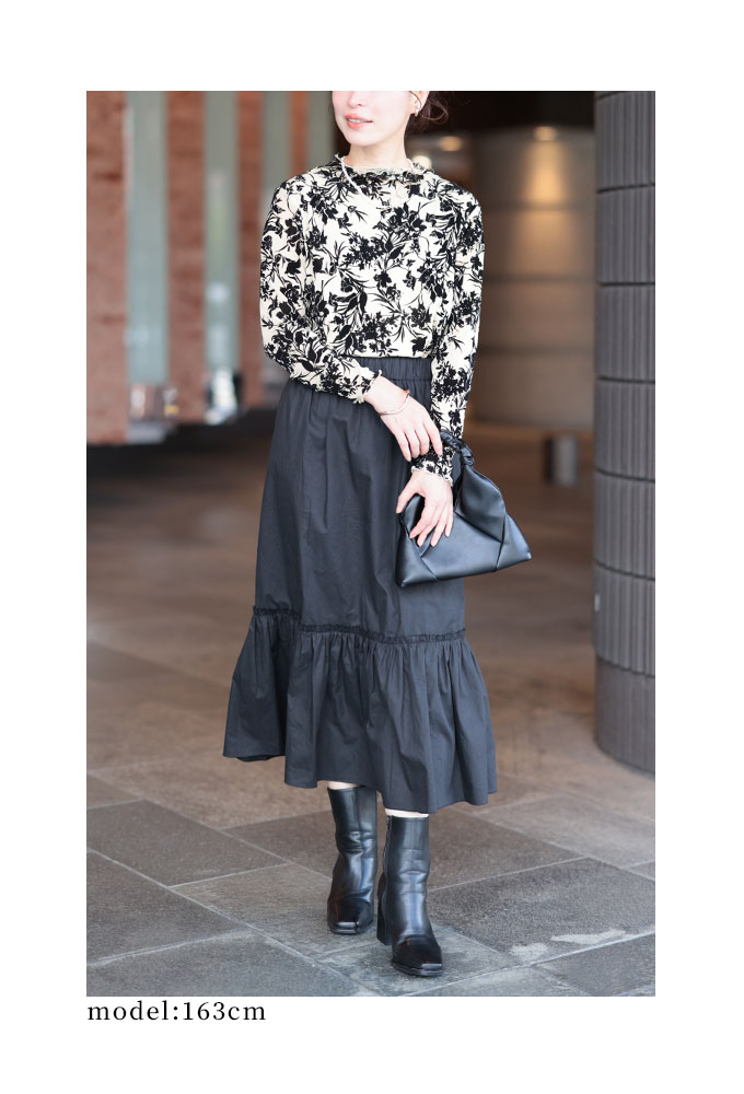 Sawa a la mode レディース トップス カットソー Tシャツ 黒 花