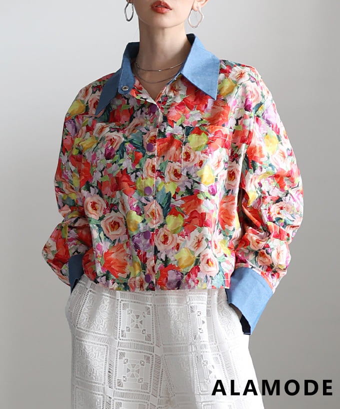 Sawa a la mode（サワアラモード） レディース トップス 長袖 フラワー