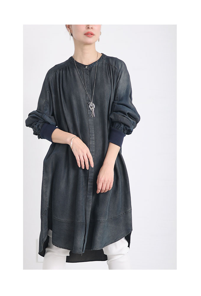 Sawa a la mode レディース トップス チュニック シャツ 青