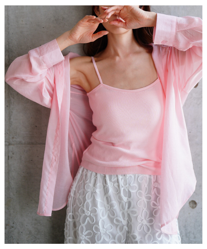 レディース 売れ筋商品|||トップス アンサンブル 夏 夏服 ブラウス シャツ キャミ ピンク イエロー オフホワイト 白 大人可愛い きれいめ 30代 40代 50代 女性 サワアラモード Sawa a la mode レディース トップス アンサンブル 夏 夏服