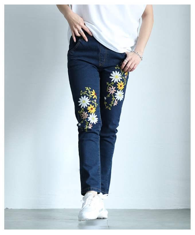 ボルコム　スノボーウェア　デニムパンツ　フレア　GENUINE 青 M ロゴ刺繍 Sawa a la mode（サワアラモード） レディース ボトムス パンツ ズボン