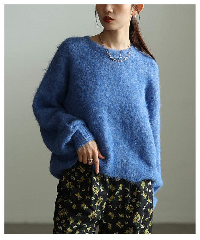 St ANDREWS 青 ニットセーター S Sawa a la mode（サワアラモード） レディース トップス ニット