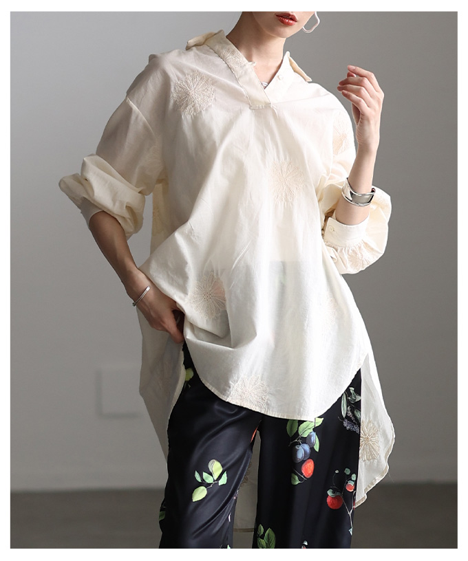 Sawa a la mode（サワアラモード） レディース チュニック シャツ