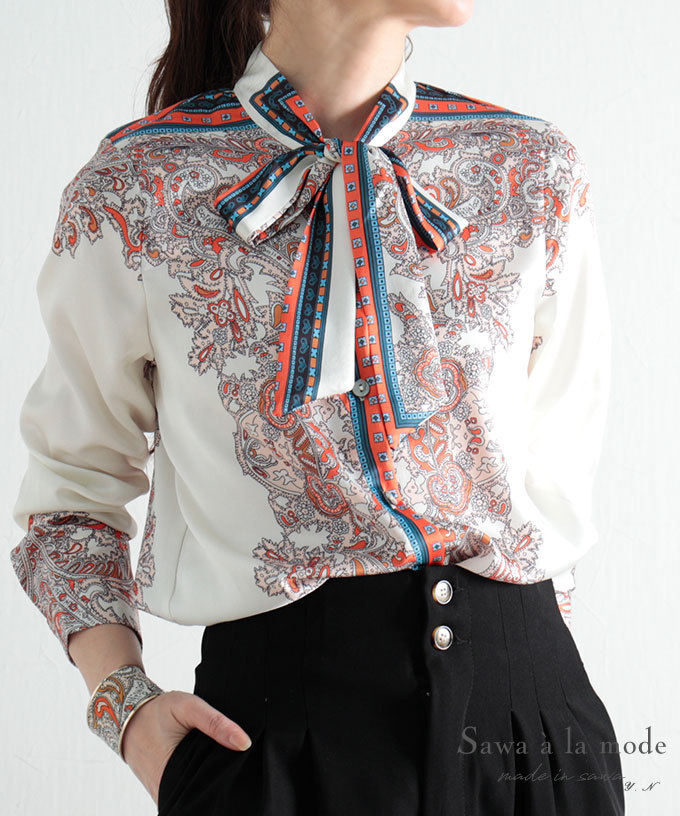 Sawa a la mode(サワアラモード) トップス 長袖 白 レディース 洋服 Sawa a la mode(サワアラモード) トップス 長袖 白 レディース 洋服