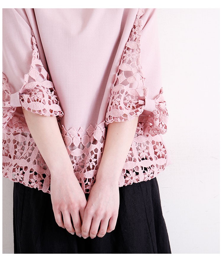 Sawa a la mode トップス シャツ カットソー レース リボン