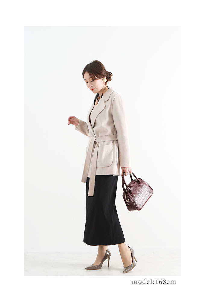 Sawa a la mode レディース アウター コート オフホワイト 白