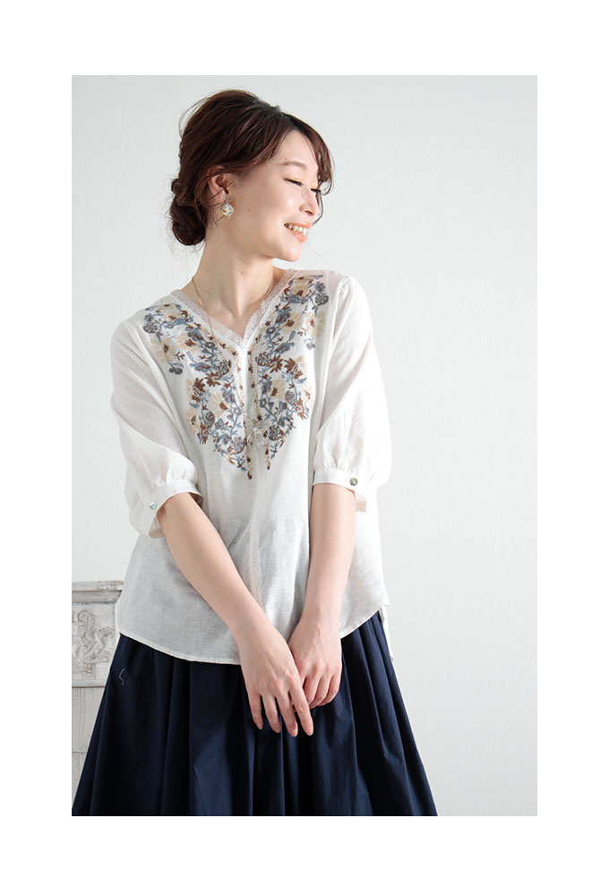 Sawa a la mode レディース トップス ブラウス シャツ ブルー 5