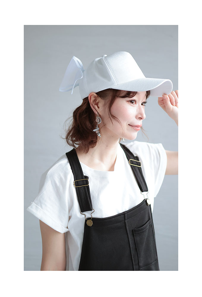 Sawa a la mode レディース 小物 帽子 キャップ 黒 ブラック 白