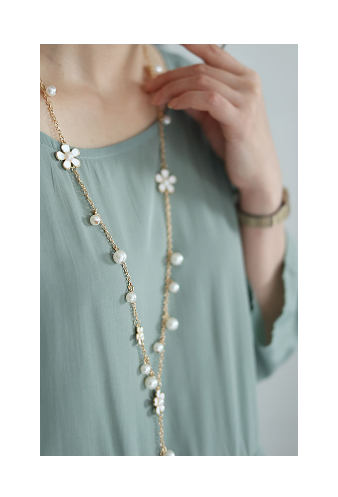 Sawa a la mode レディース 小物 アクセサリー ネックレス 白