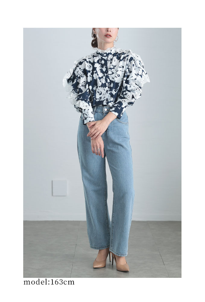 Sawa a la mode レディース トップス ブラウス シャツ ブルー 青 Sawa a la mode レディース トップス ブラウス シャツ ブルー 青