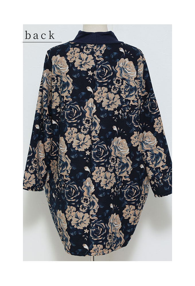 Sawa a la mode レディース トップス チュニック 長袖 花柄 バラ Sawa a la mode レディース トップス チュニック 長袖 花柄 バラ