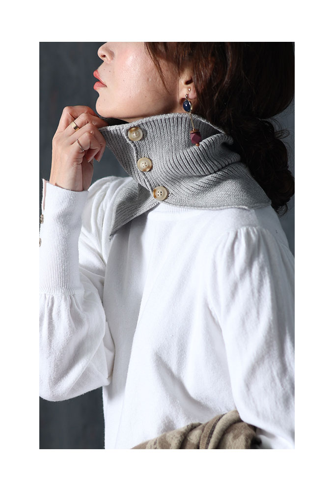 新品未使用＜AURALEE＞ウール リブニット ネックウォーマー ダークブラウン ala-mode_sawa-8885