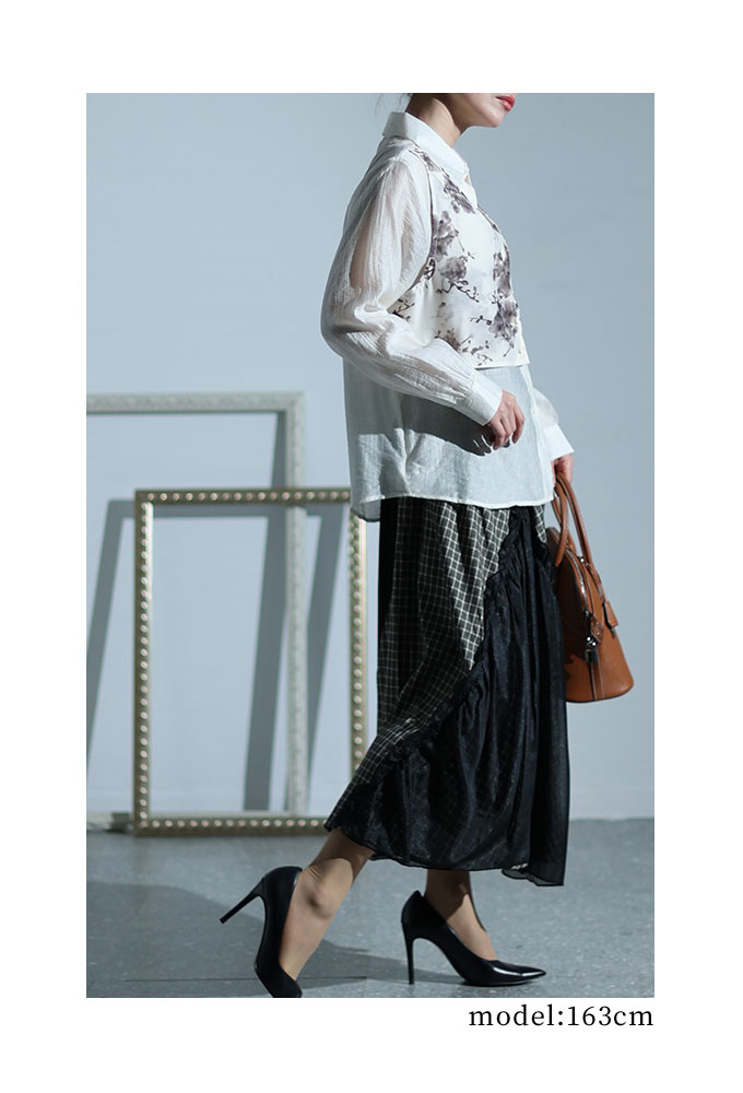 Sawa a la mode レディース トップス ブラウス 花柄 無地