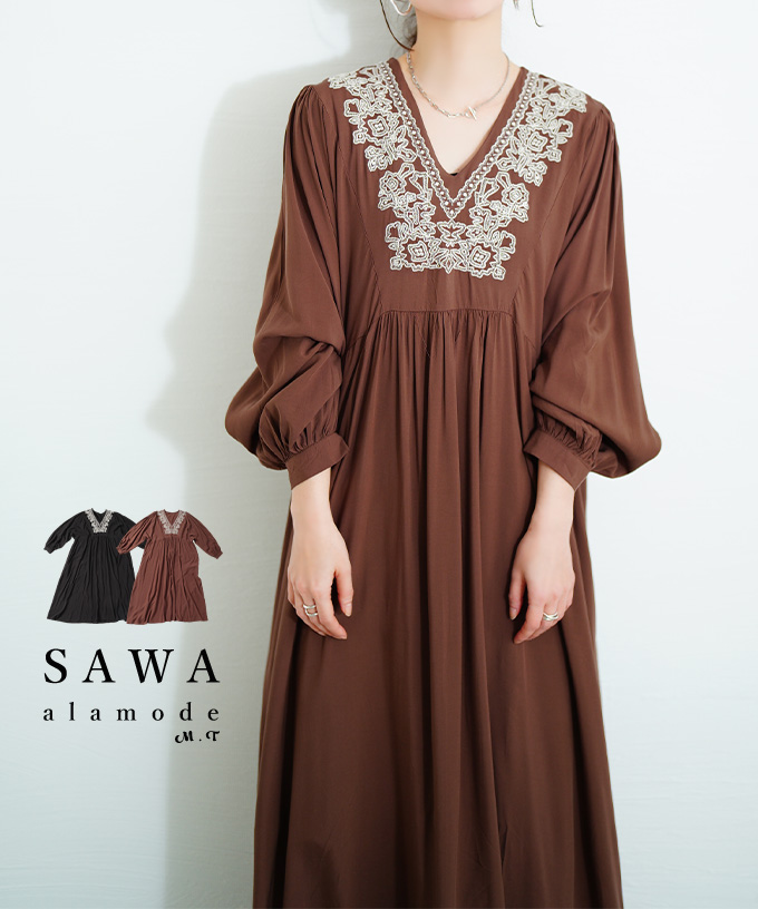 Sawa a la mode（サワアラモード） ワンピース レディース 花柄 レース