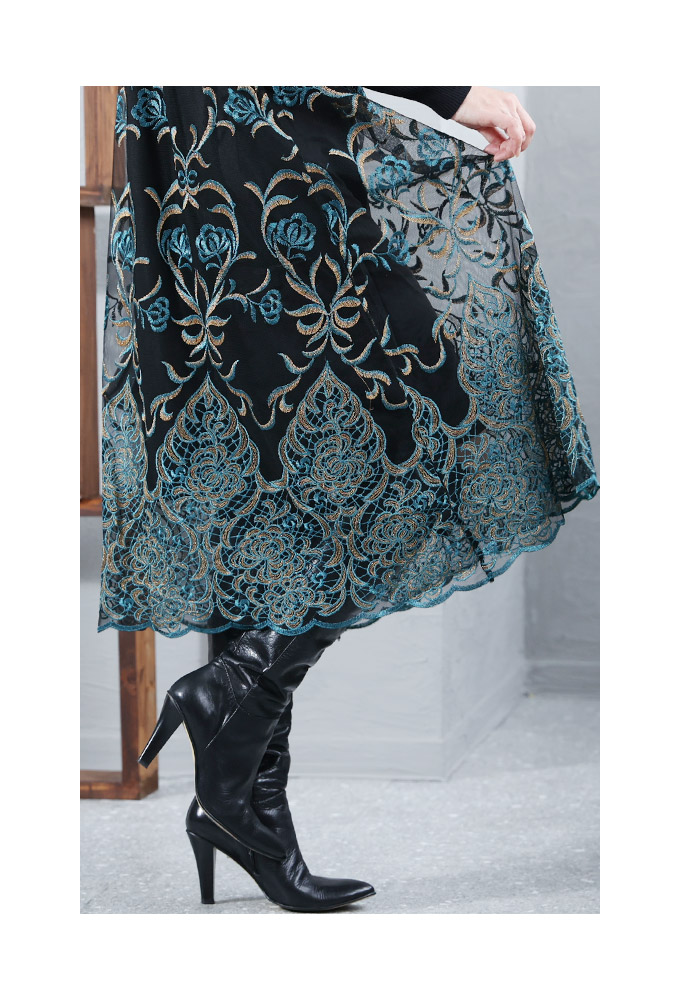 Sawa a la mode ワンピース レディース 長袖 ニット チュール Sawa a la mode ワンピース レディース 長袖 ニット チュール