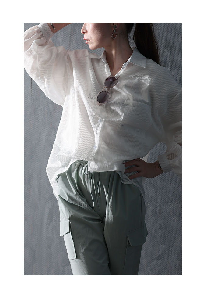 Sawa a la mode レディース トップス シャツ ストライプ シアー Sawa a la mode レディース トップス シャツ ストライプ シアー