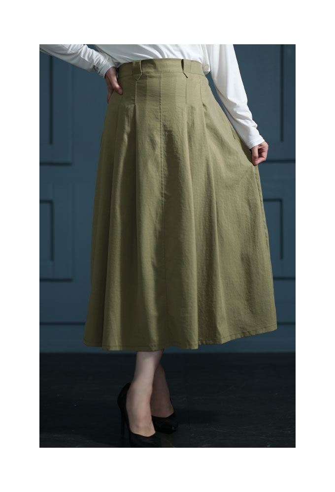 カーキ スカート（サイズ（S/M/L）：フリーサイズ）のおすすめ人気商品  