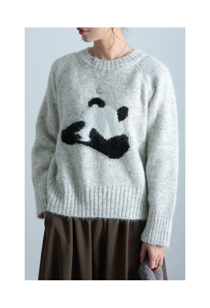 Sawa a la mode レディース トップス ニット パンダ柄 セーター