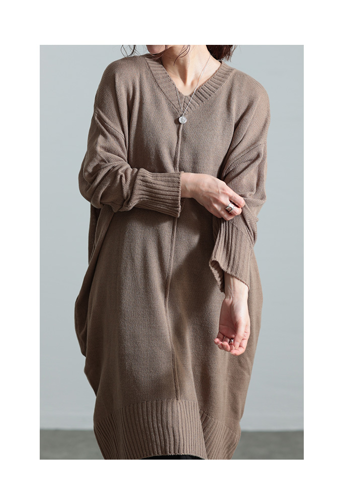 Sawa a la mode（サワアラモード） ワンピース レディース ニット V