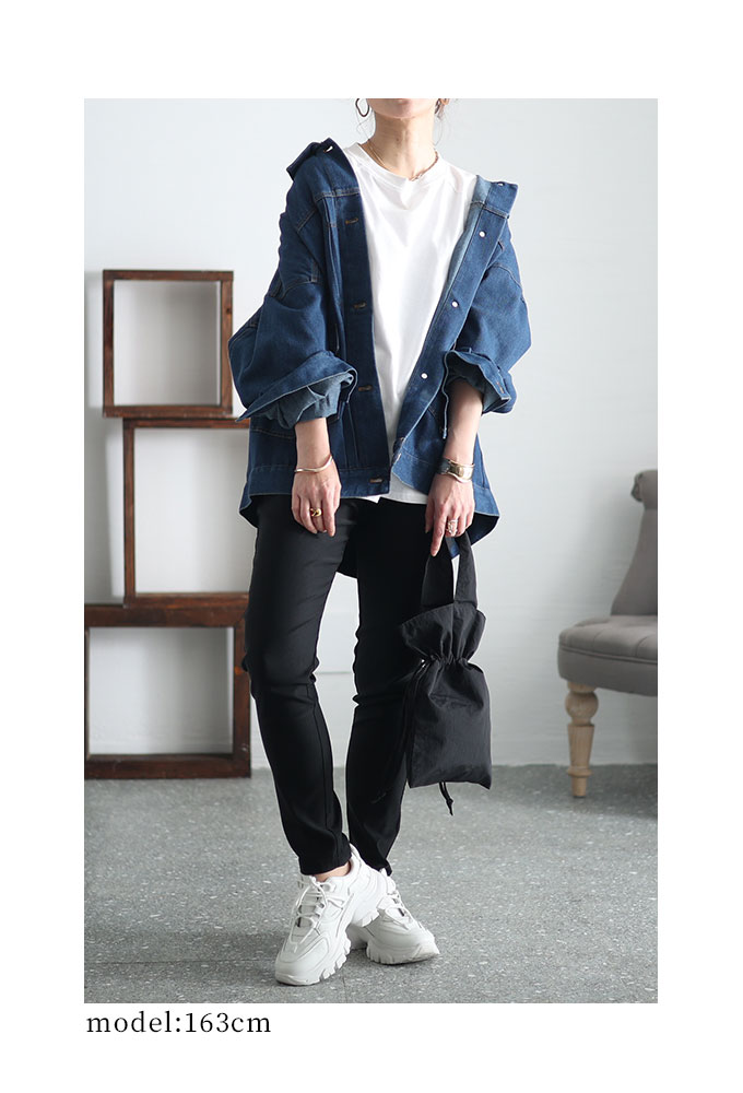 デニムジャケット シャツ ワイドシルエット ドロップショルダー