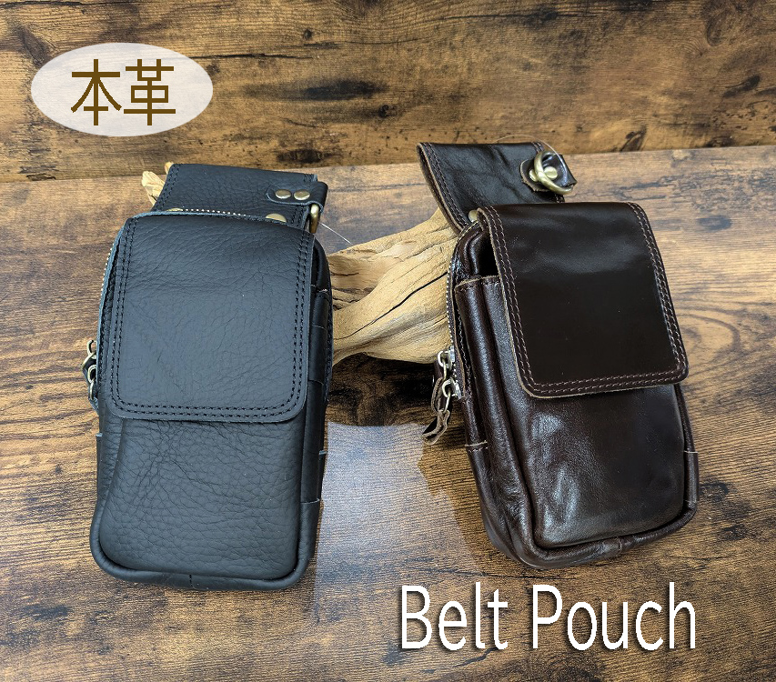 革 ウエストポーチ ミニバック 未使用に近い メンズ 本革 ベルトポーチ 本革 ウエストバッグ ウエストポーチ