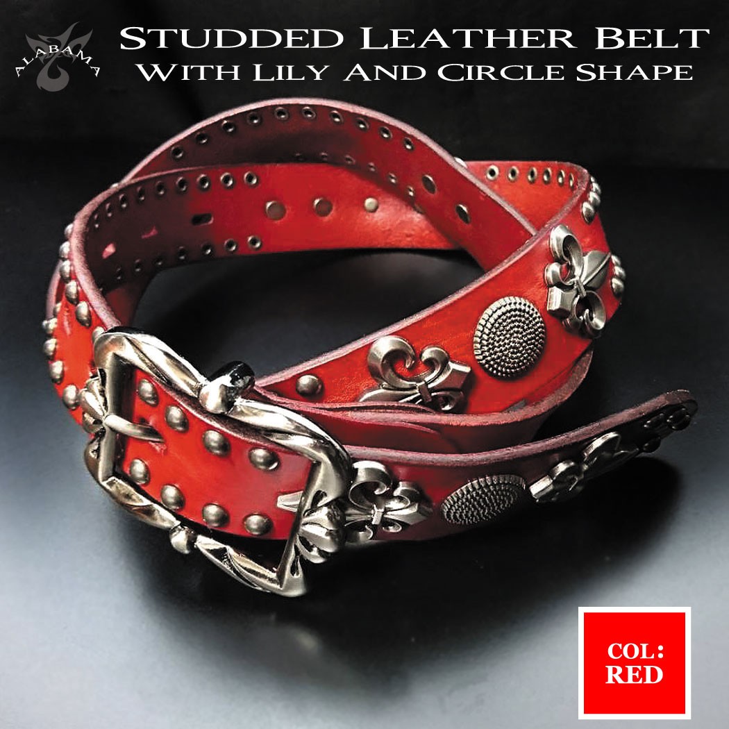 ⚠️kiabu⚠️RRL スタッズ付き レザーベルト 36/幅3.5cm CALEE × KEBOZ 「STUDS LEATHER BELT 」 スタッズレザー ベルト