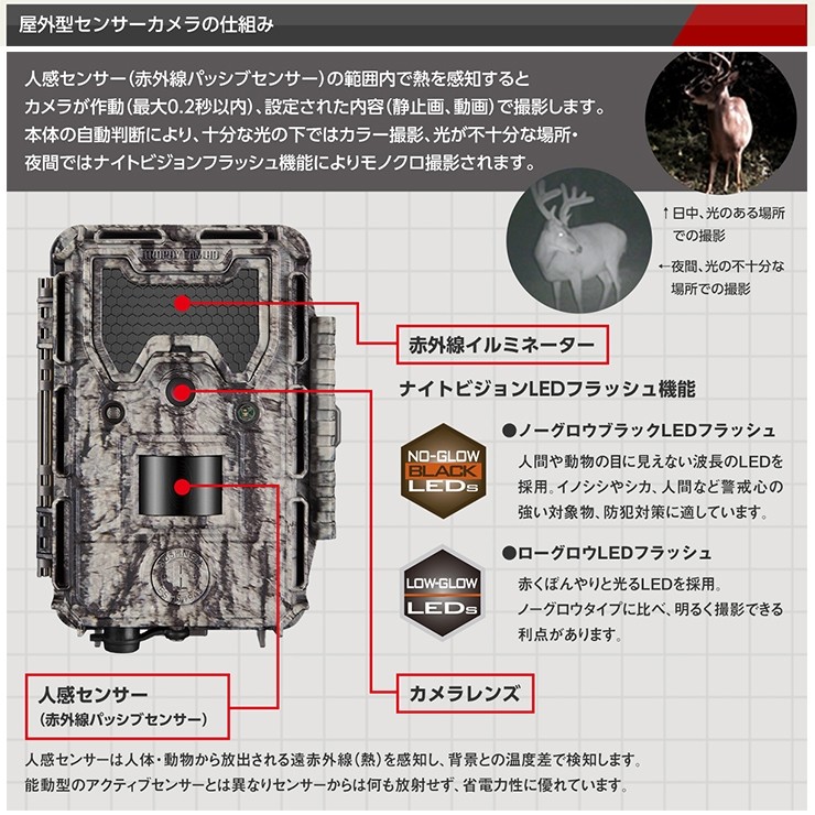 屋外型センサーカメラ トロフィーカム HD3 エッセンシャル トレイル