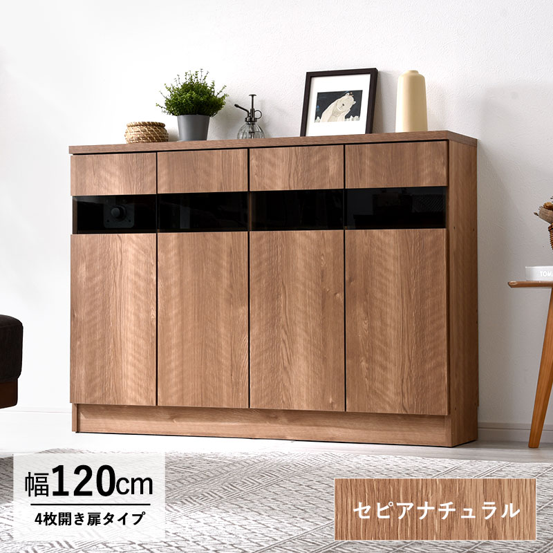 カウンター下収納 キッチン収納 棚 食器棚 おしゃれ 北欧 幅120cm｜alberoshop｜02