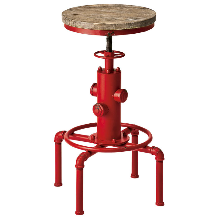 ダイニングチェア 木製 椅子 インダストリアル 昇降式 カウンターチェア