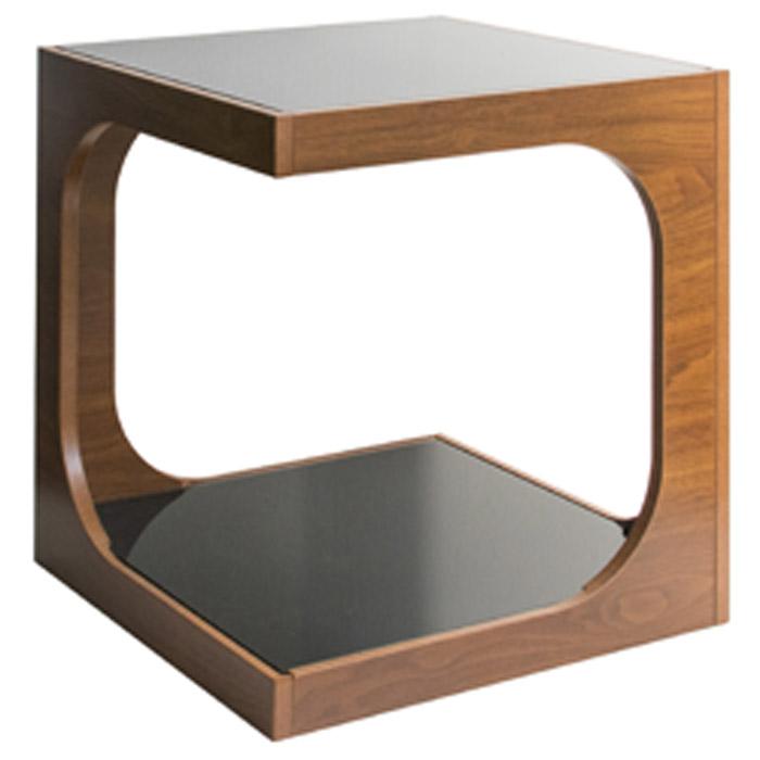 木製 ガラス サイドテーブル 1段 Table ベッド ベット 安い｜alberoshop｜02