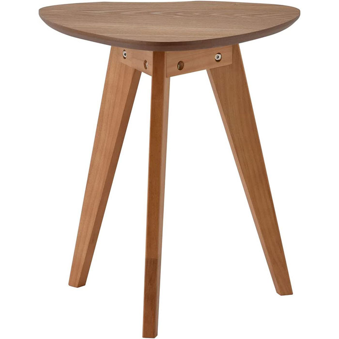 木製 サイドテーブル カフェテーブル ナイトテーブル 高さ44.5cn 三角 