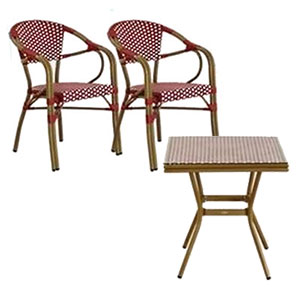 ガーデンテーブル セット 四角 チェア2脚セット 幅70 ガーデンテーブル 机 チェア チェアー 椅...