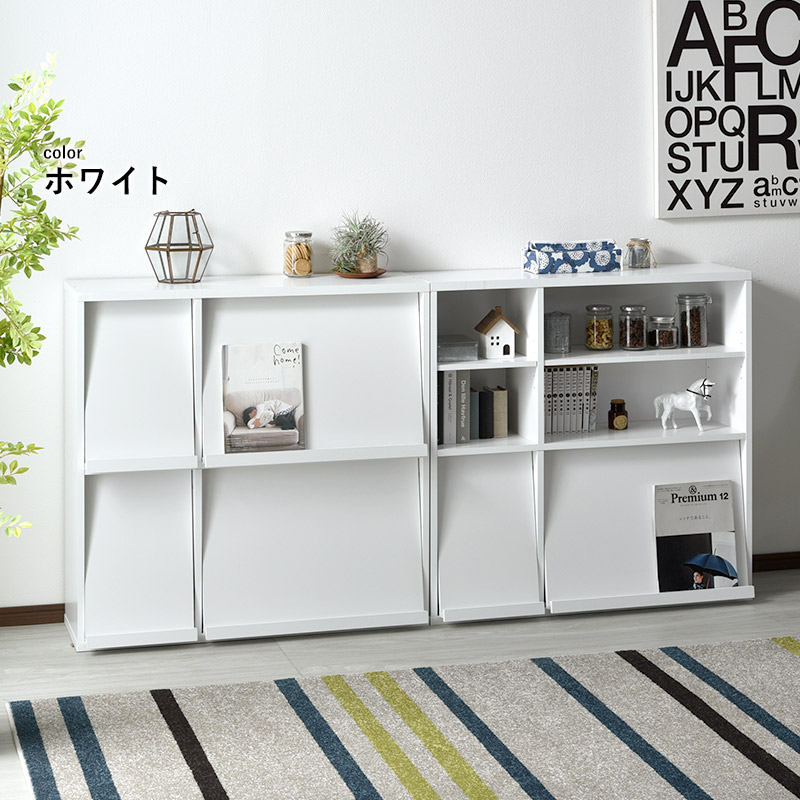 ワイエムワールド ＼店内全品ポイント5倍／本棚 書棚 フラップ扉