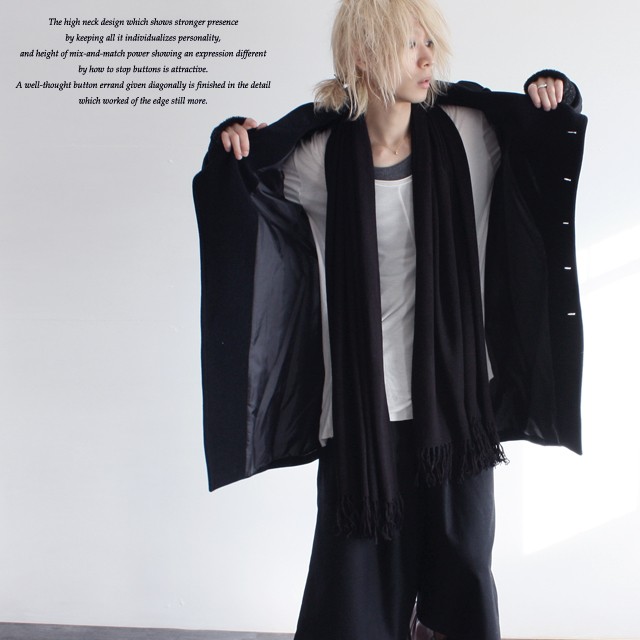 ビッグカラーハイネックウールコート | モード系ファッションの通販 albino