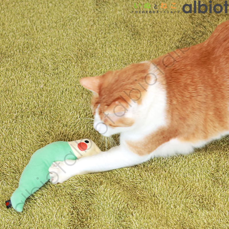 猫のおもちゃ けりけりインコ キャットニップ入り グリーン 14832-02 :idic-inco-green:albiot 通販  