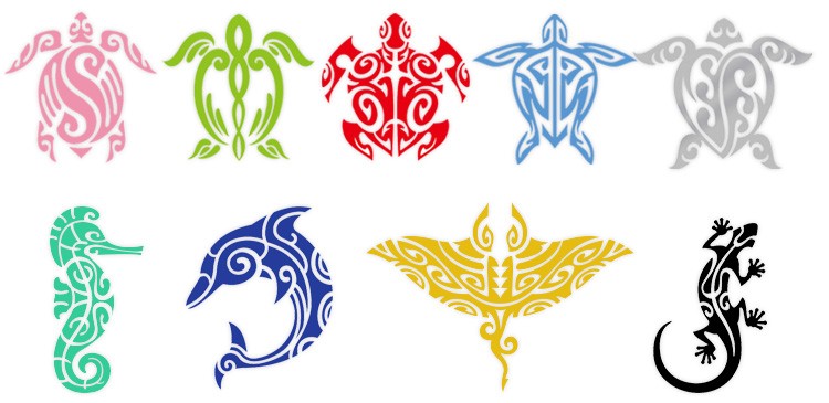 あるふぁここ プラザ店 古典トライバルデザイン ハワイアンステッカー Yahoo ショッピング