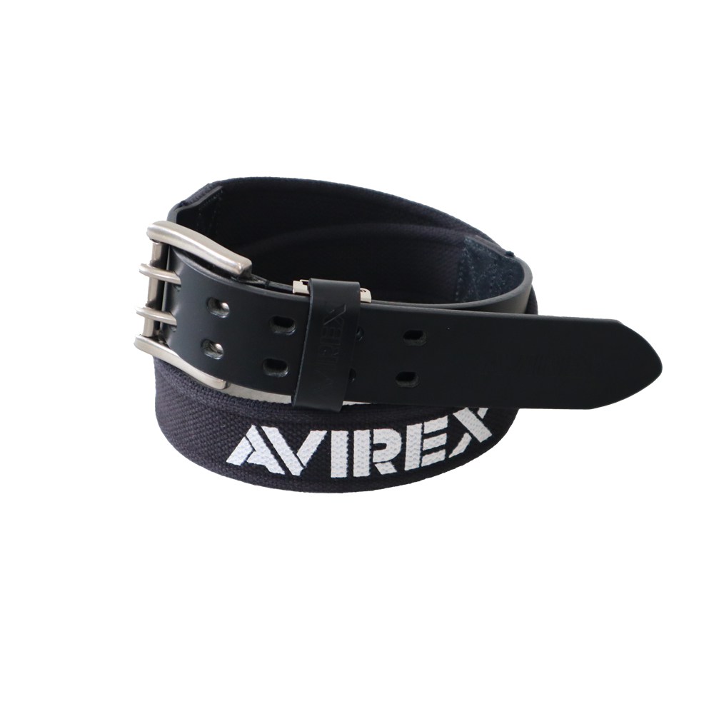 AVIREX（アヴィレックス） アビレックス ベルト 牛革×綿 ダブルピン