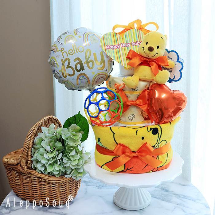 くまのプーさん くまのプーさん3段 おむつケーキ ビーンズコレクション