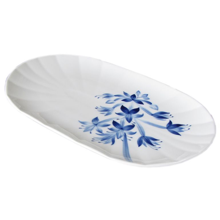 新品 ロイヤルコペンハーゲン ブロムスト プレート ホスタ オーバルディッシュ ROYAL COPENHAGEN（ロイヤルコペンハーゲン） 2枚セット ブロムスト