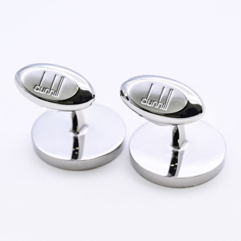 ダンヒル dunhill カフス メンズ カフリンクス カフスボタン AD ホールマーク シルバー グレー 22FUS8208451 名入れ可有料  工賃別売り :22fus8208451:Alevel(エイレベル)!店 通販 