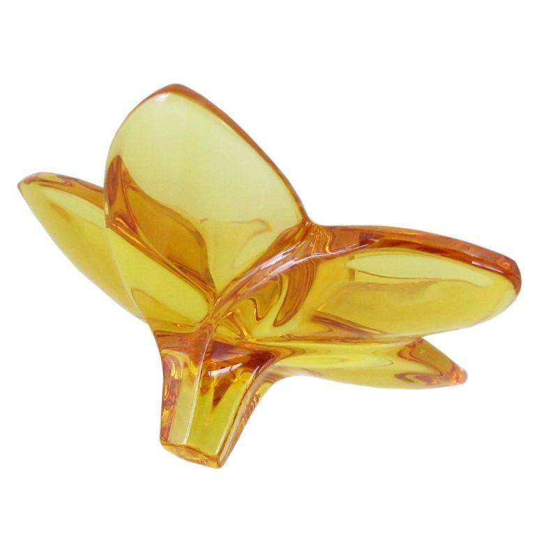 バカラ（Baccarat） クリスタルフィギュア ブルーム アンバー 9cm