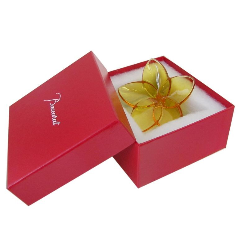 バカラ（Baccarat） クリスタルフィギュア ブルーム アンバー 9cm