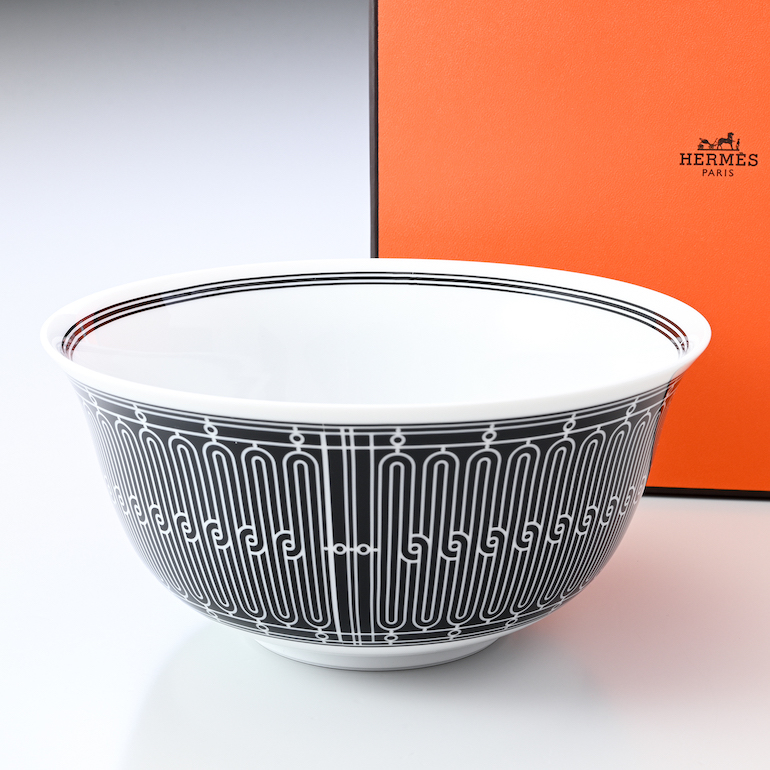 【極美品】HERMES H Deco アッシュデコ ボウル HERMES（エルメス） ボウル H DECO Hデコ アッシュデコ ブラック 18cm