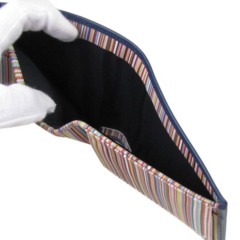 超目玉 二つ折り財布 ポールスミス 折財布 ウォレット Smith Paul メンズ 名入れ可有料 Italy In Made 48 Amulti 43 マルチカラー ネイビー Navy 財布 Www Reinnec Cl