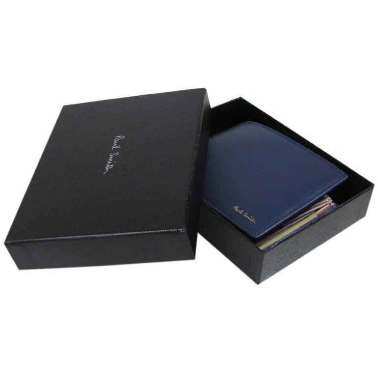 超目玉 二つ折り財布 ポールスミス 折財布 ウォレット Smith Paul メンズ 名入れ可有料 Italy In Made 48 Amulti 43 マルチカラー ネイビー Navy 財布 Www Reinnec Cl