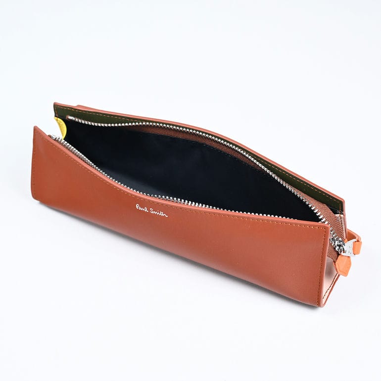 【極美品】ポールスミス　ペンケース Paul Smith ポールスミス ペンケース メンズ ブラウン×グリーン